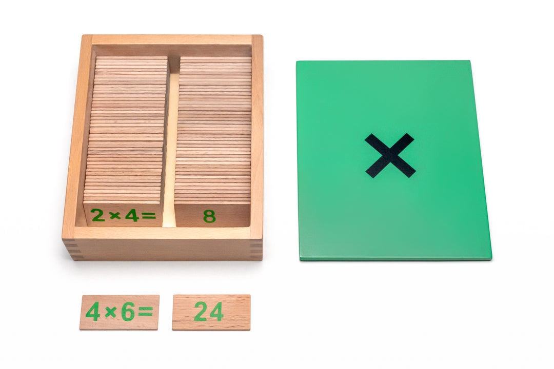 Montessori Lernbündel: 4X Rechenbrett, 4X Rechenboxen, 1X Rechenstäbchen - Natureich