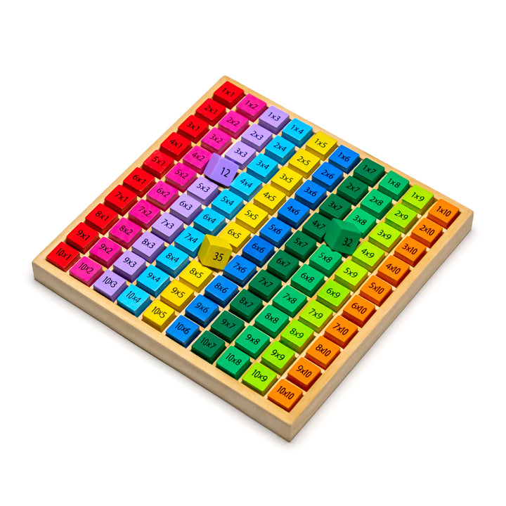 Vorbereitung 2. Klasse: Montessori Rechenstäbchen mit Metallbox + Multiplikation Rechenbrett - Natureich