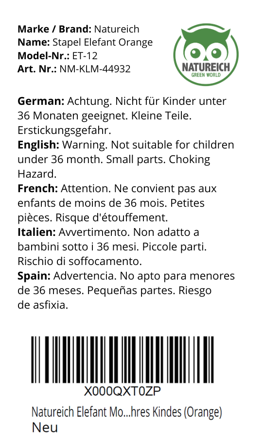 Stapelelefant aus Holz - 4 Varianten zur Wahl - Natureich