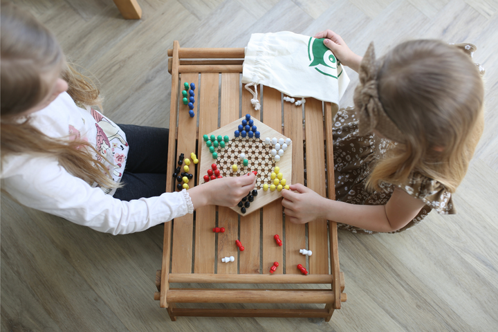 Brettspiel Halma aus Holz - Natureich