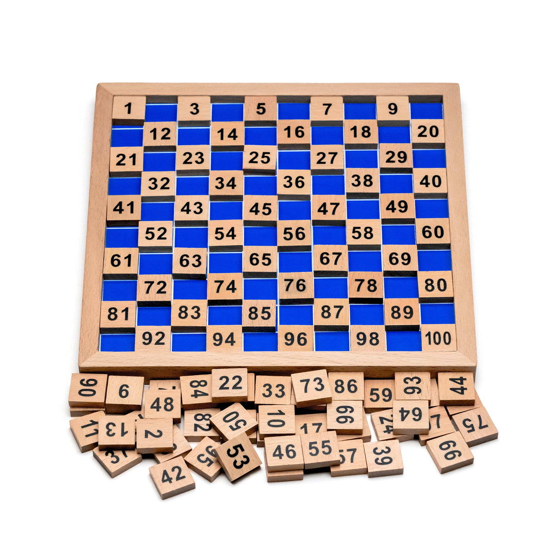 Montessori Mathematik Puzzle Spielzeug aus Holz zum Zahlen Lernen mit Zahlenfeldern und Ziffern, Bunt / Natur ab 3 Jahre - Natureich