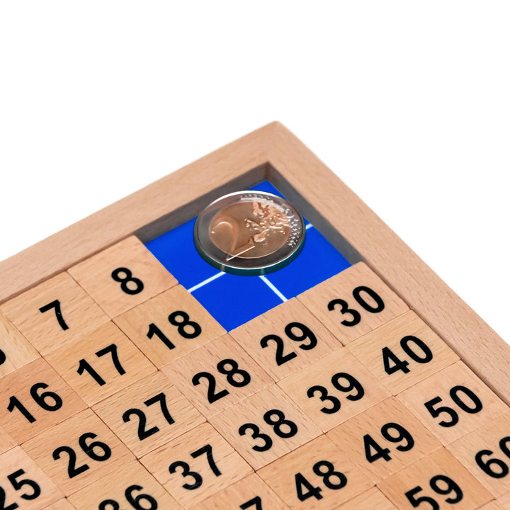 Montessori Mathematik Puzzle Spielzeug aus Holz zum Zahlen Lernen mit Zahlenfeldern und Ziffern, Bunt / Natur ab 3 Jahre - Natureich
