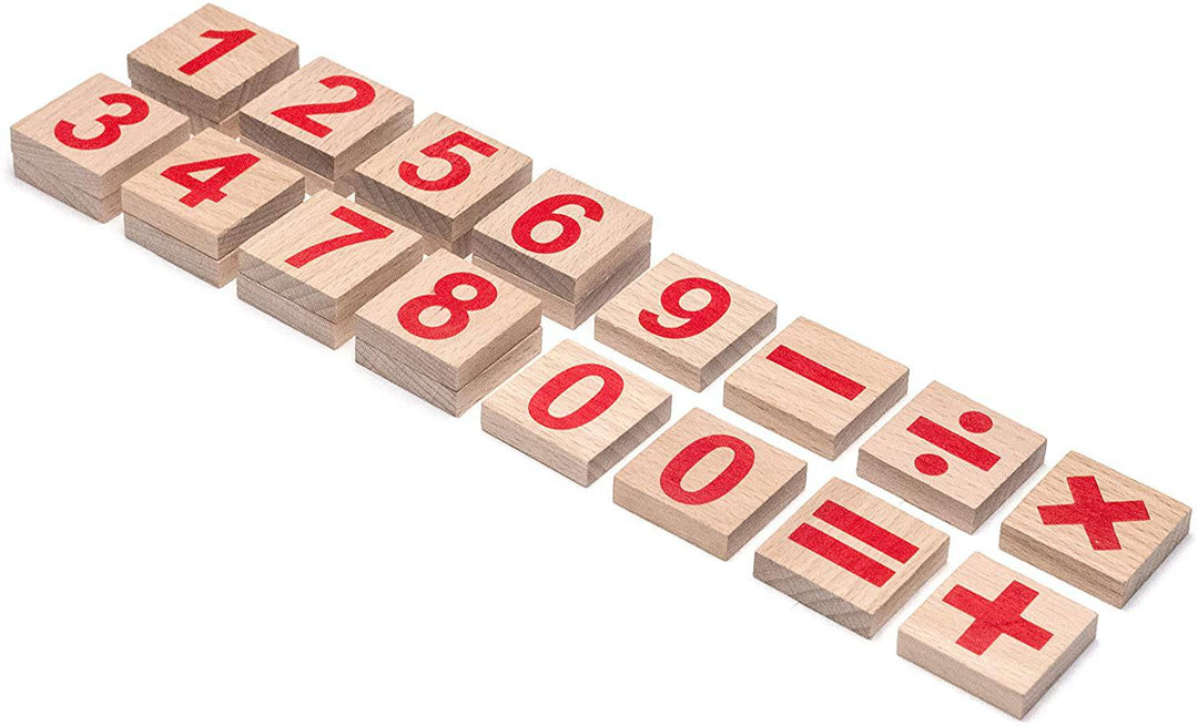 Natureich Montessori Mathe Spielzeug Material aus Holz Einmaleins Spiel zum Zahlen 1x1 Addition Lernen Rechenhilfe für Jungen & Mädchen 1. Klasse - Natureich
