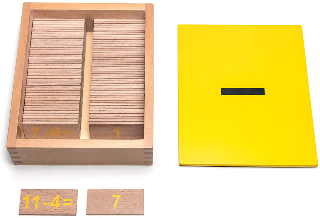 Natureich Multiplikation 1x1 Box Holz zum Multiplizieren lernen Grundschüler / Rechenkarten Rechenaufgaben abfrage Addition, Subtraktion, Division - Natureich